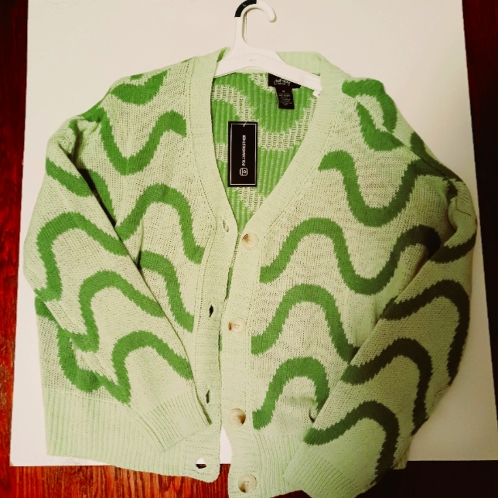 Two toned green cardigan